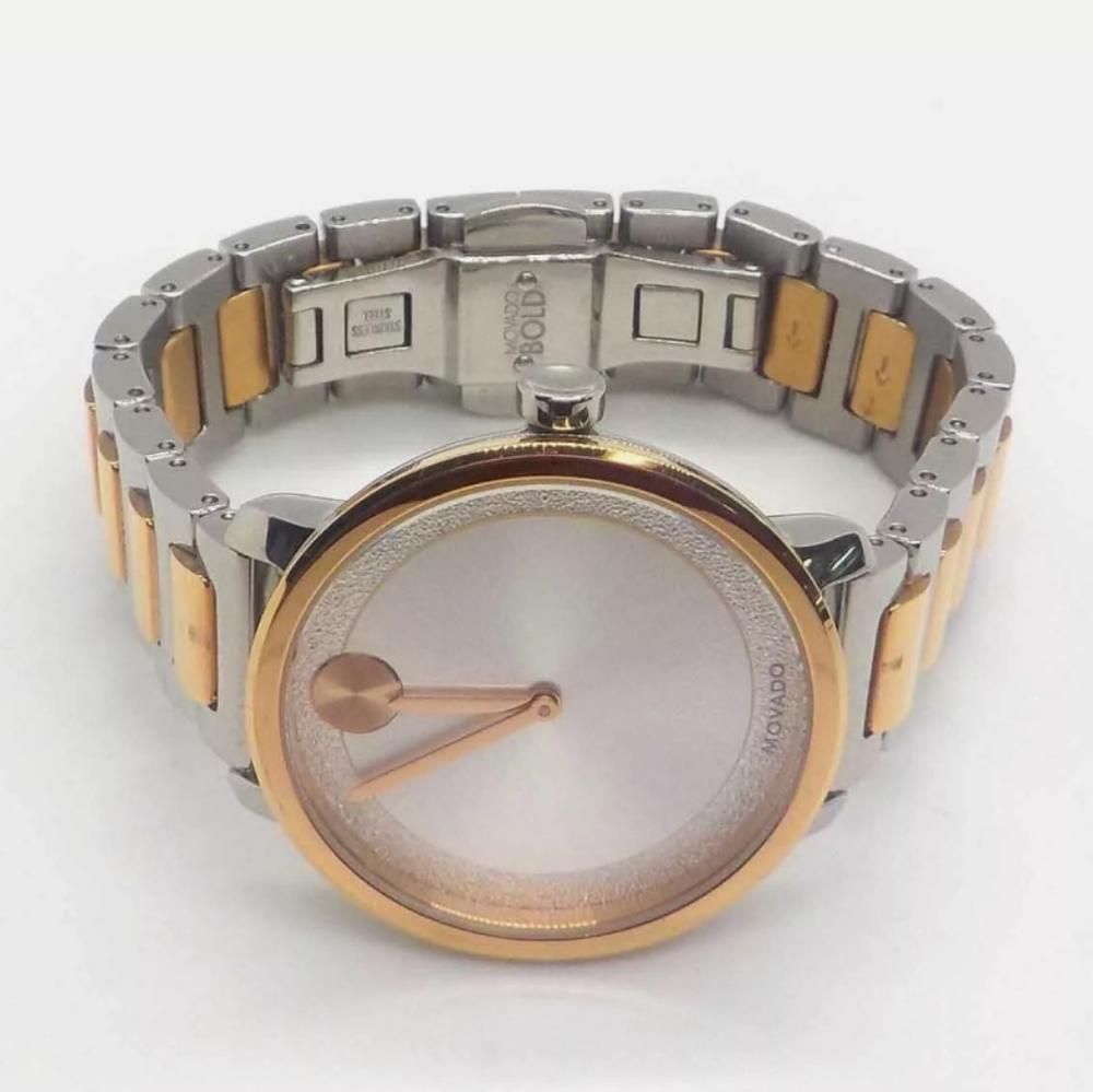 ***SOLD*** Movado Bold Silver Dial Two-Tone Ladies Watch 3600504 - Picture 5 of 11